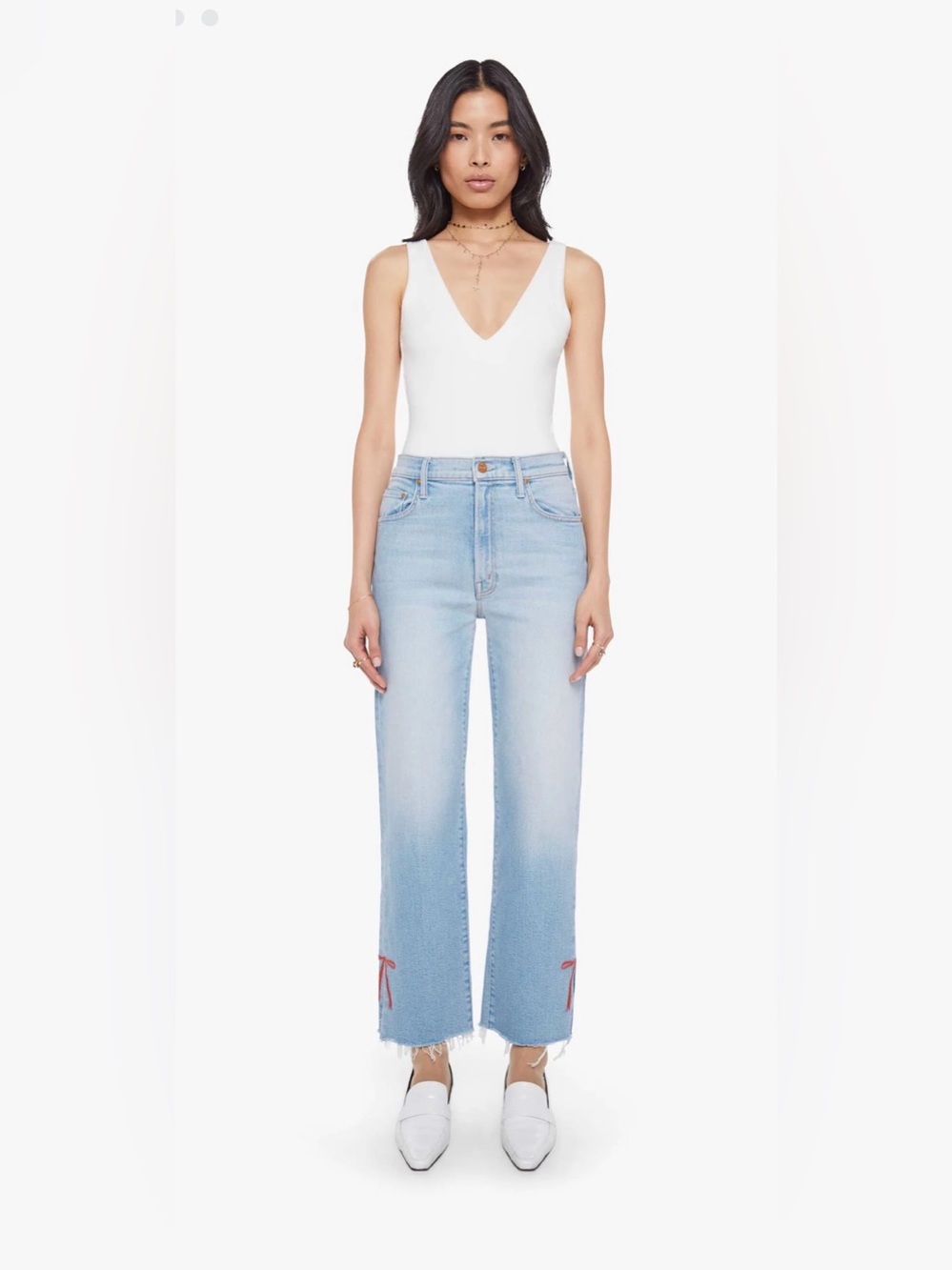 Mother Denim Rambler Zip Slice Hover Fray NWT size 28